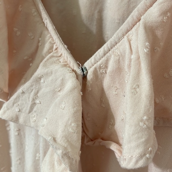 ROXY Pale Pink Ruffles Shorts Romper “Cool Your Heart” with Belt size 6 - Picture 12 of 16